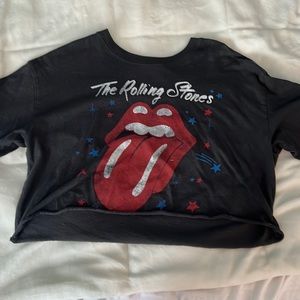 Rolling stones cropped t shirt from Hollister